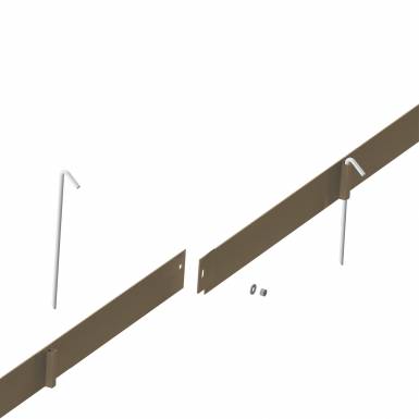 bordure de jardin en acier corten brut en 3 mètre linéaire vue technique