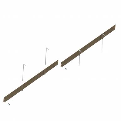 Vue unitaire de la bordure de jardin en acier corten en 2 mètres linéaire
