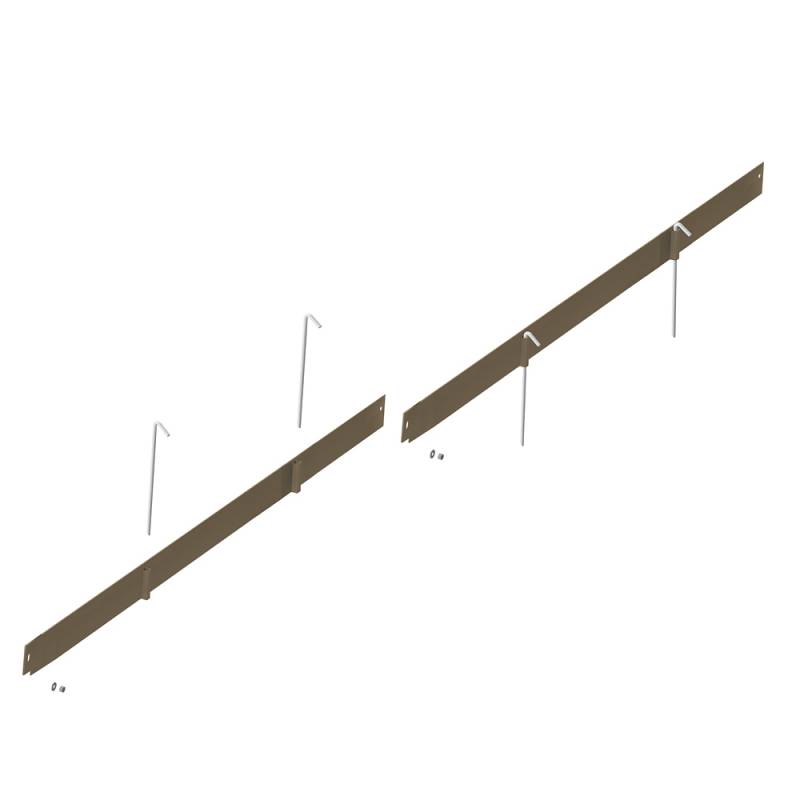 Vue unitaire de la bordure de jardin en acier corten en 2 mètres linéaire