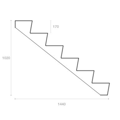 Escalier extérieur en acier corten activé 2 M