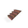 Escalier extérieur en acier corten activé 2 M