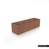 Bac de jardin rectangle en acier corten brut