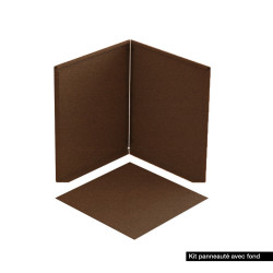 Bac de jardin carré en acier corten brut