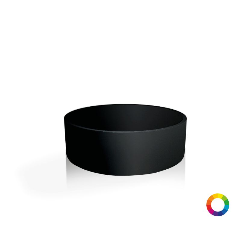 Bac de jardin rond en aluminium peint