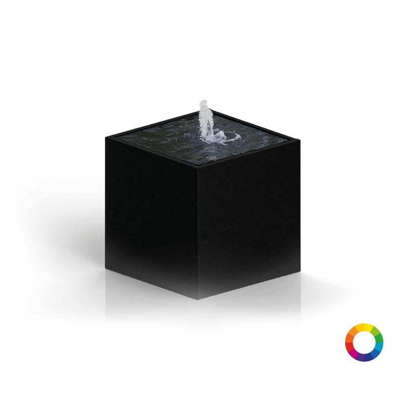 Table d'eau en aluminium peint - carrée