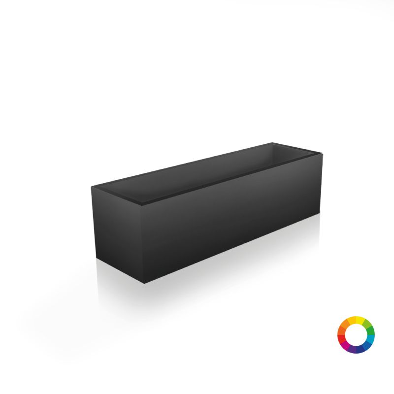 Bac de jardin rectangle en acier peint