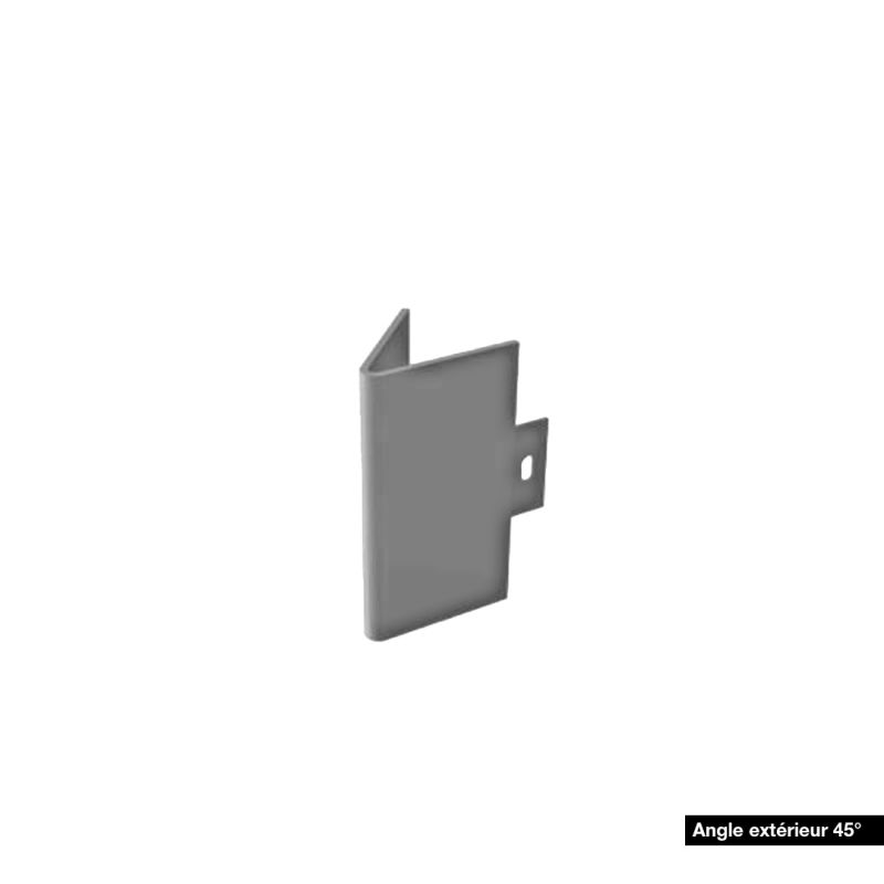 Angle pour bordure droite en aluminium brut