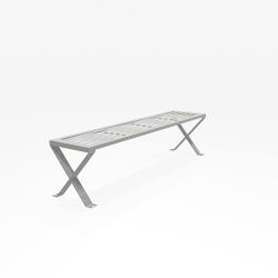 Mobilier de jardin design : banquette Treccia - design Outsign - couleur gris lumière