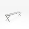 Mobilier de jardin design : banquette Treccia - design Outsign - couleur gris lumière