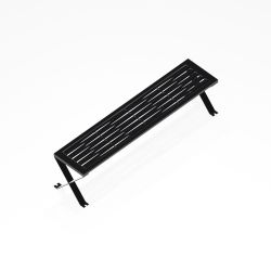 Mobilier de jardin design : banquette Treccia - design Outsign - couleur noir profond