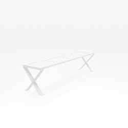 Mobilier de jardin design : banquette Treccia - design Outsign - couleur blanc