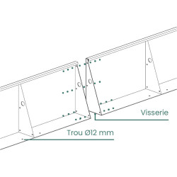 Costière arbre à pluie en aluminium, guide simple pour un assemblage rapide et efficace.