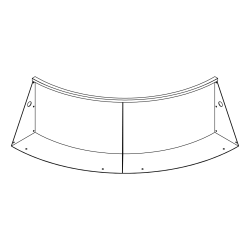 Costière arrondie corten activé