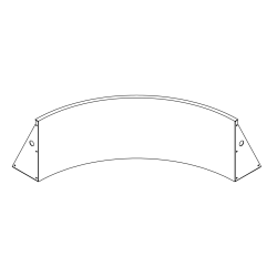 Costière arrondie corten activé