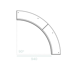 Costière arrondie corten activé