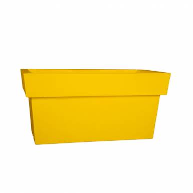 pot-de-fleurs-plastique-rectiligne-jaune-citron-Les-Serruriers-du-Paysage