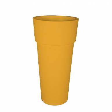 pot-de-fleurs-plastique-pila-jaune-melon-Les-Serruriers-du-Paysage