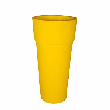 pot-de-fleurs-plastique-pila-jaune-citron-Les-Serruriers-du-Paysage